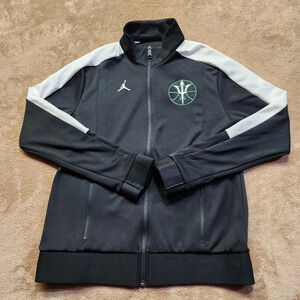 Nike Men's Air Jordan Black - White Team Full Zip Warm Up Jacket Size Medium NWT